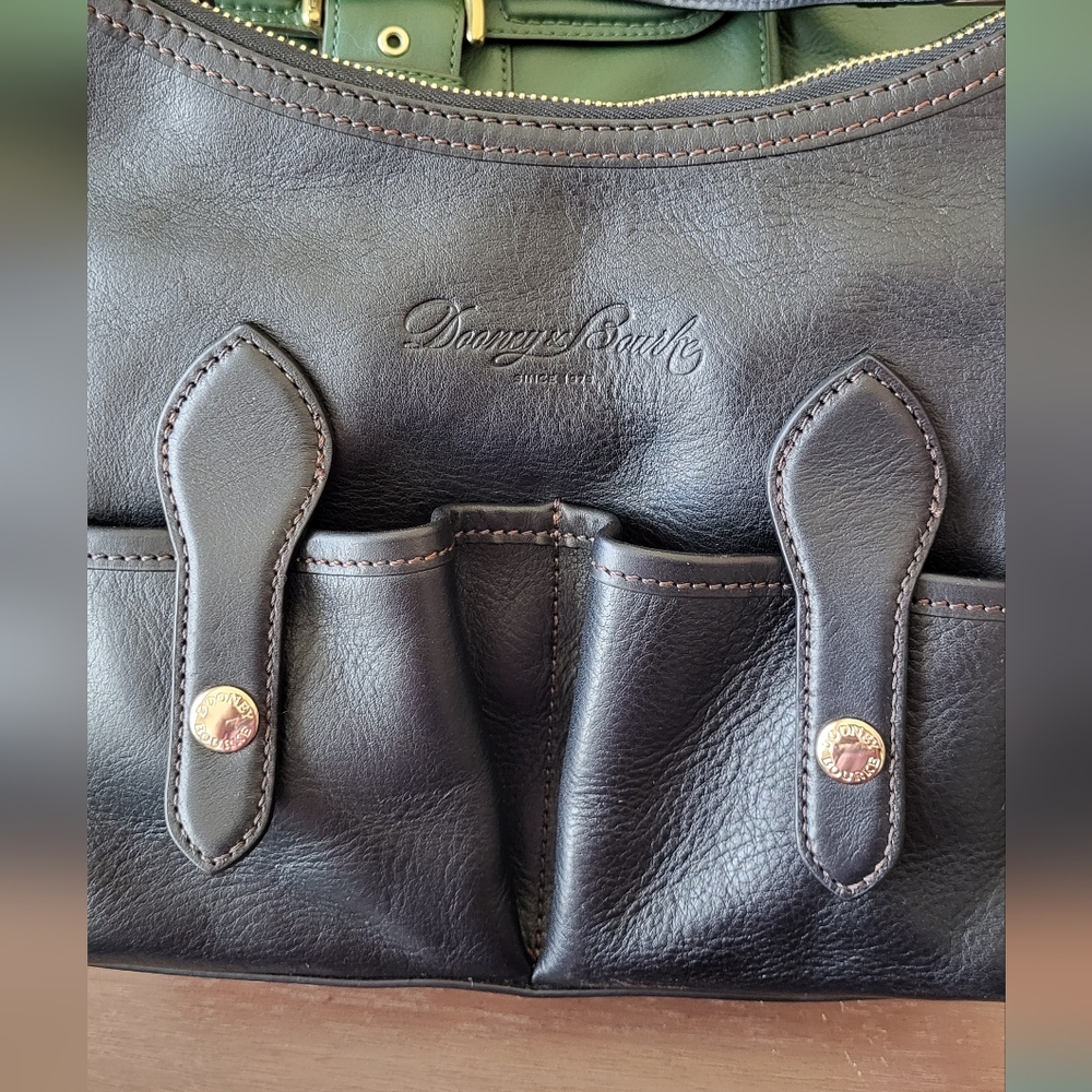 EUC Dooney & Bourke Florentine Leather Small Lucy Bag In Black - Picture 7 of 13